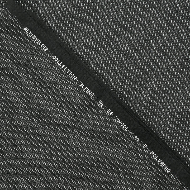 Elsa -mixed wool tailor fabric black background