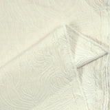 Broken white embossed polyester jacquard