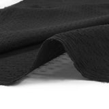 Voile de coton Plumetis crinkle noir