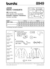 Patron n ° 8949: jacket
