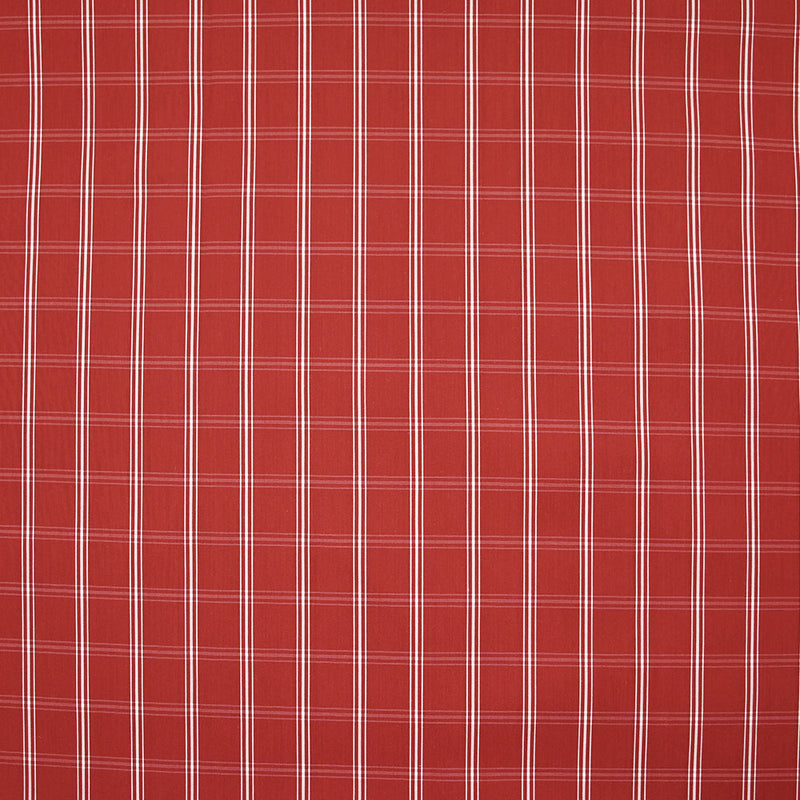 Coupon De Polycoton à Carreaux Rouges - 3 à 5 Mètres - Largeur 117-150 Cm - Neuf