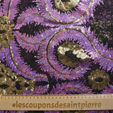 Tulle sequin plumes royales or et lilas