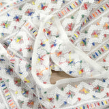 Polyester Lace Arlequin Bouclete Bouclete White White