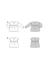 Patrón Burda kids n°9195: Blusa