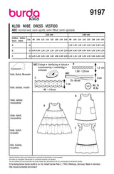 Patrón Burda kids n°9197: Vestido