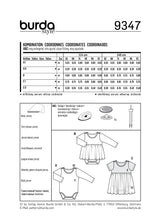 Burda boss n ° 9347: dress with baby body