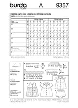 Burda Boss N ° 9357: Vestido y pantalones para niños