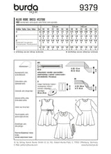 Patron n ° 9379 BURDA: Dress girl