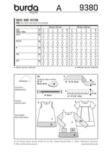 Patron n ° 9380 Burda: Children's dress