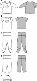 Patron n ° 9423: set for children, t-shirt, pants and hat