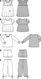 Patron n ° 9432: pajamas, night clothes