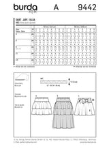 Patron n ° 9442: skirt