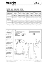 Patron n ° 9473: Children's historic dress disguise