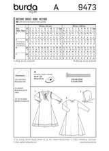 Patron n ° 9473: Children's historic dress disguise