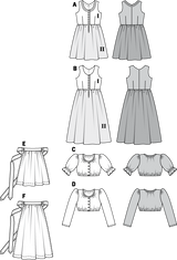 Patron n ° 9509: Folklore dress for girls