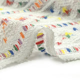 Polyester lace Arlequin Bouclete White background