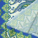 Blue and green Florancia Polyester Polyester Crêpe