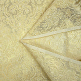 Brocart lamé doré baroque fond écru