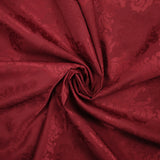 Satin jacquard de polyester baroque rouge grenat