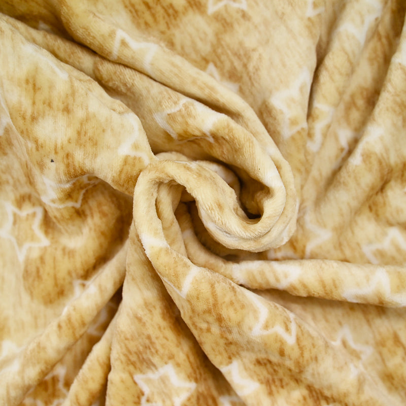 Polaire doudou à relief marguerite jaune et étoile blanche
