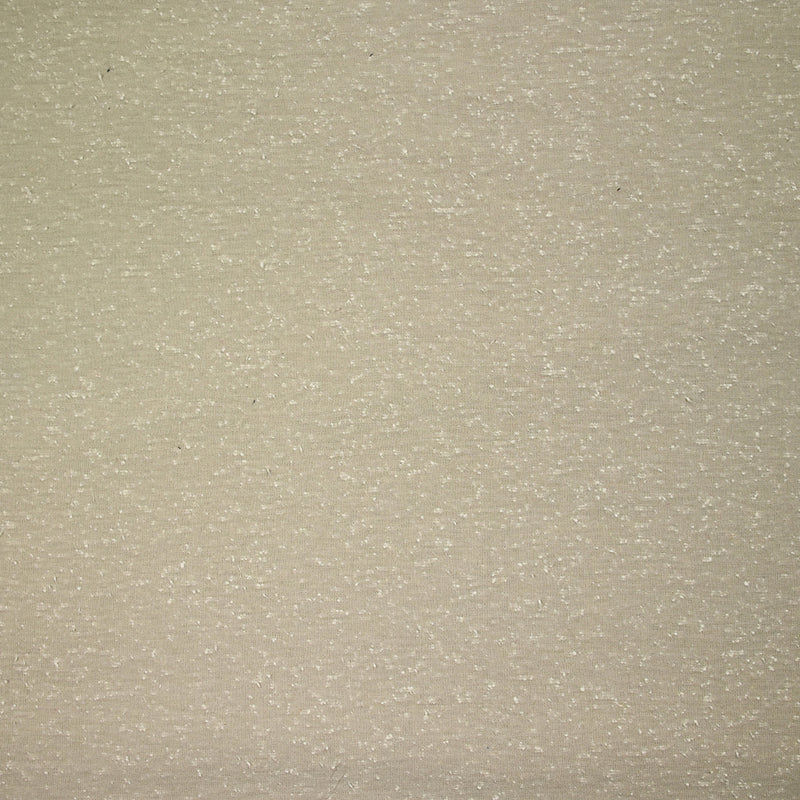 Jersey de polyester moucheté blanc fond grège