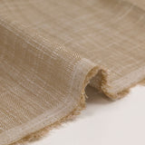Coton tissé-teint chevron beige fond blanc