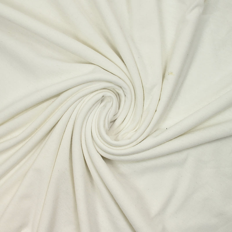 Jersey de coton flammé fin blanc