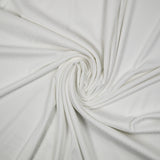 Maille côtelée polyester fine blanc