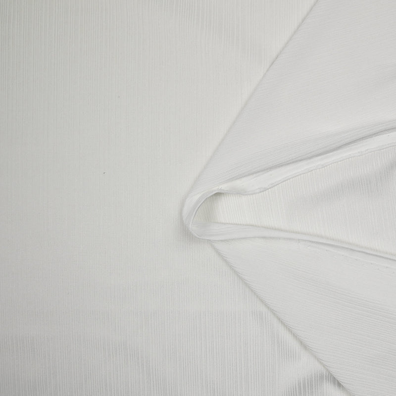 Maille côtelée polyester fine blanc