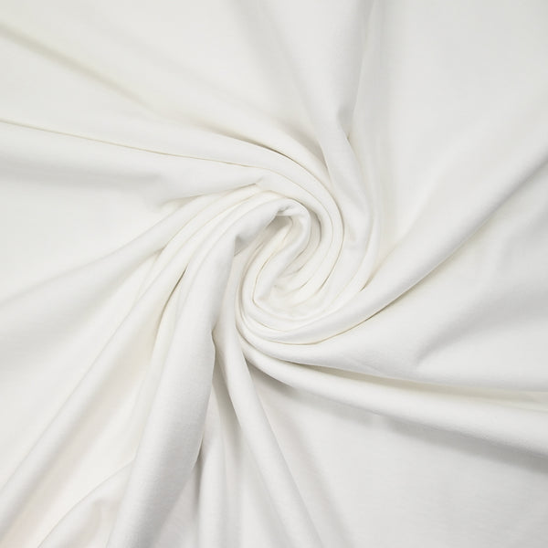 Jersey de coton fin flammé blanc optique