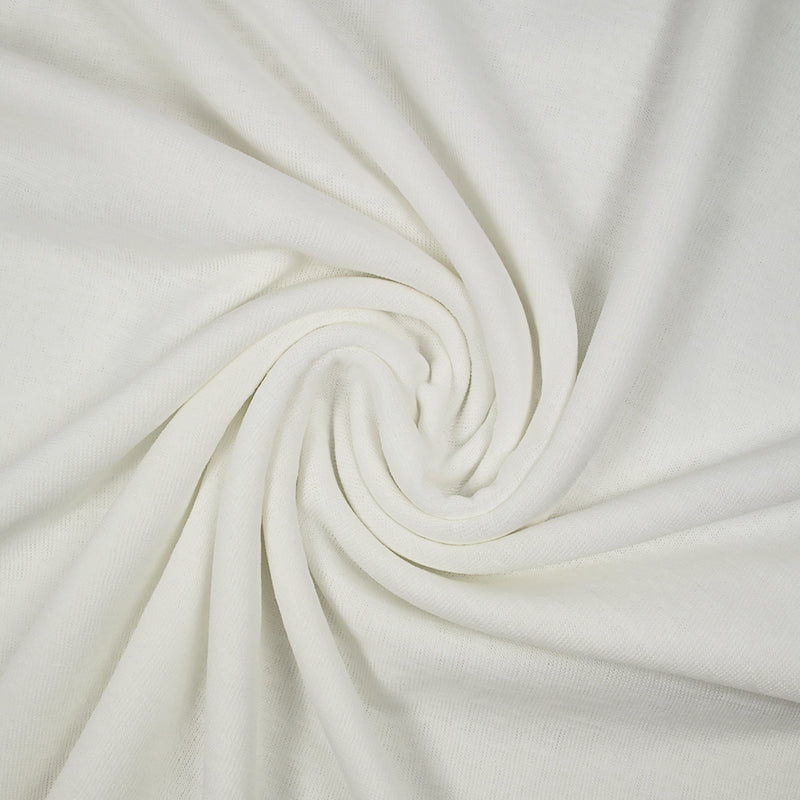 Maille polyester flammé blanc
