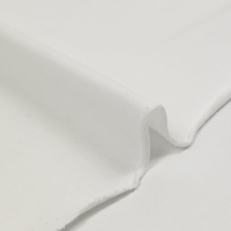 Jersey de coton fin flammé blanc optique