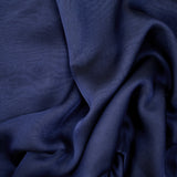 Mousseline 100% soie unie bleu marine changeant