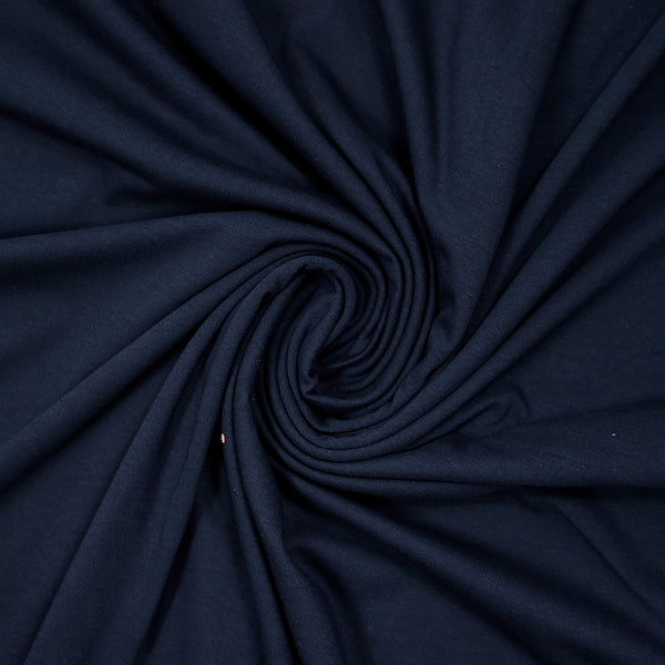 Jersey de coton fin bleu marine