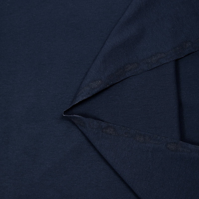 Jersey de coton fin bleu marine