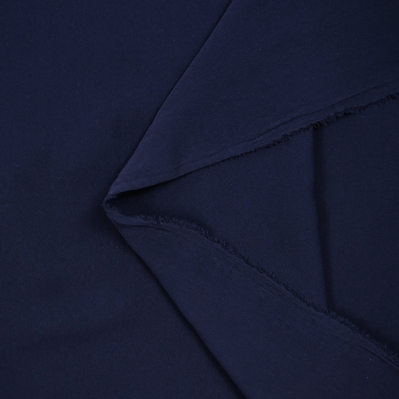Crêpe de polyester fin bleu marine