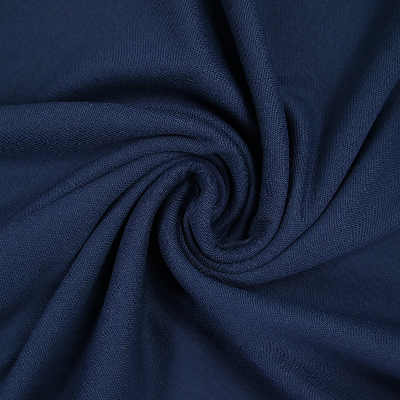 Maille polo bleu marine double face jersey bleu ciel