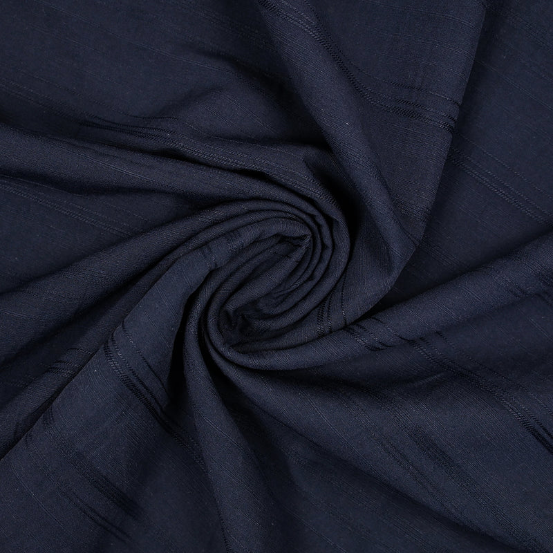 Polyviscose fantaisie rayure bleu marine