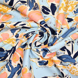 Satin de coton élasthanne Yuma bleu ciel