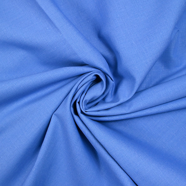 Polycoton fin bleu barbeau