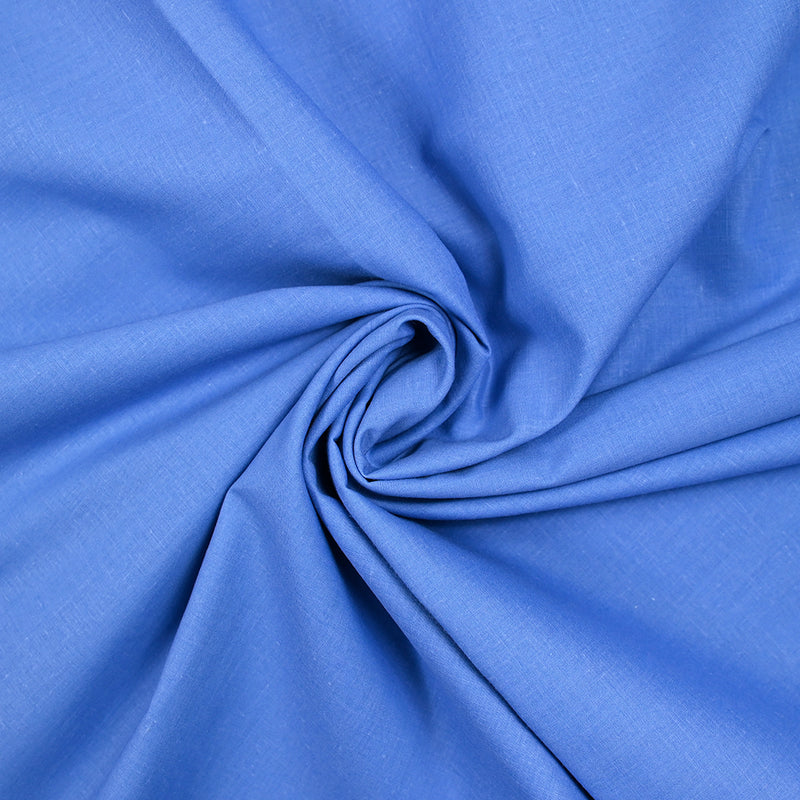 Polycoton fin bleu barbeau