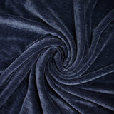 Jersey velours double face chiné bleu
