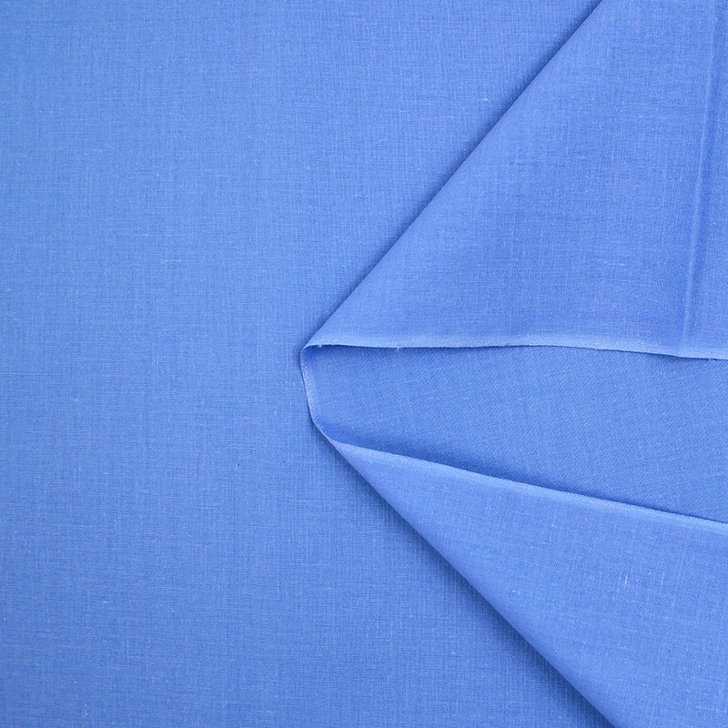 Polycoton fin bleu barbeau