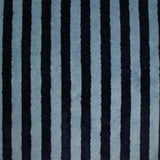 Tissu éponge bambou rayure bleu barbeau et bleu marine vendu au mètre