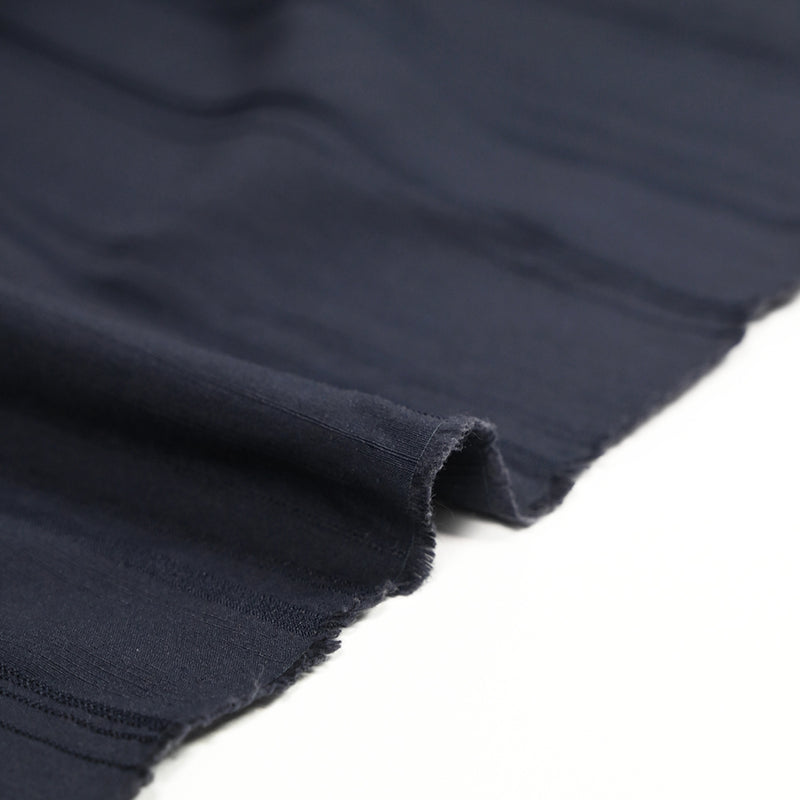 Polyviscose fantaisie rayure bleu marine