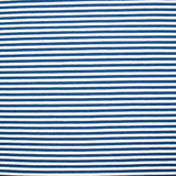 Jersey de coton rayé 5 mm bleu et blanc