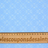 Rebecca lace knit sky blue background