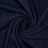 Maille chinée polyester lurex noir fond bleu marine et noir