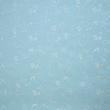 Velo de poliéster con bordado floral bohemio azul cielo