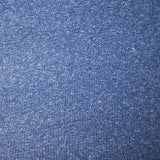 Maille de polyester chinée et mouchetée bleu denim